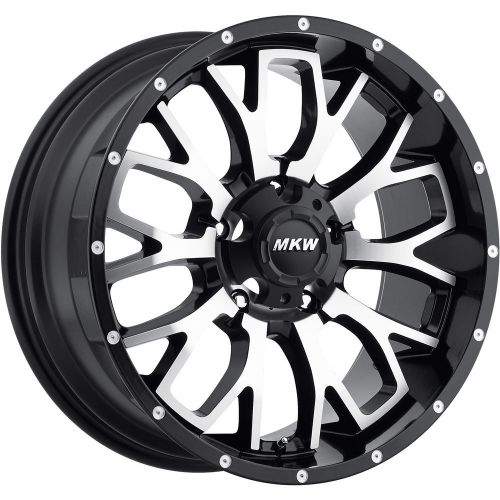 18x9 black machined mkw offroad m95 6x5.5 +10 rims 37x13.5x18 tires