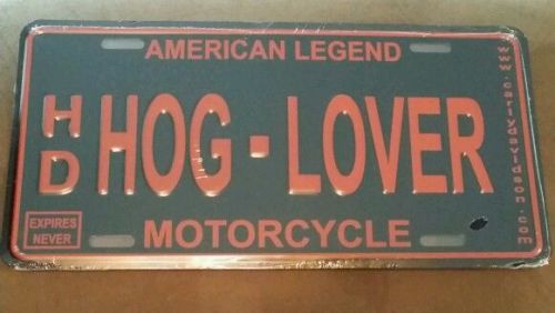 Hog-lover lisense plate