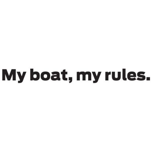 (2) 9&#034; my boat my rules funny decal stickers fishing wake cruiser bass boats pwc