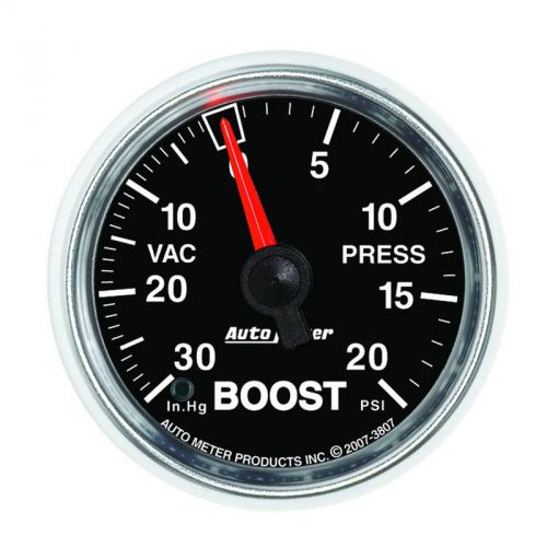 Auto meter 3807 gs 2-1/16&#034; mechanical boost/vacuum gauge, 30 in hg/20psi