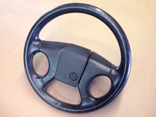 Vw mk2 leather steering wheel jetta golf gti oem small spline 191419091r