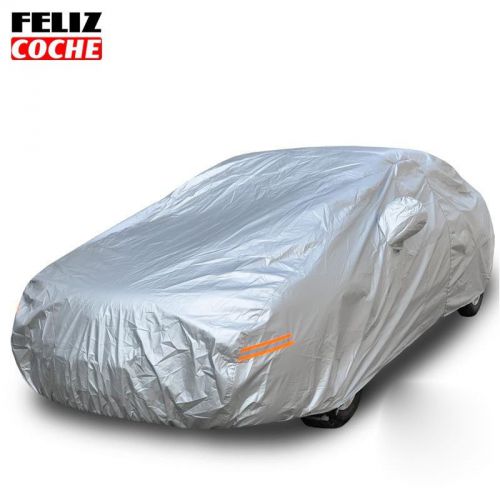 Car covers on cars 14 size silver color breathable uv protection outdoor indoor