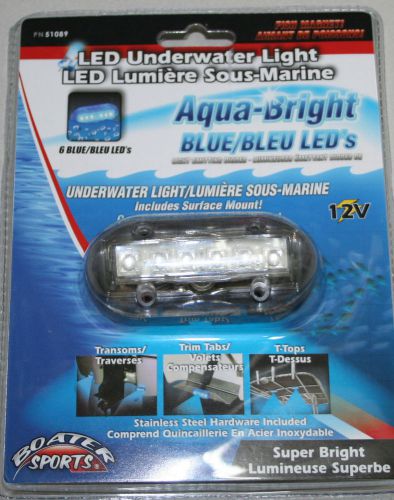 Boater sports blue led underwater light