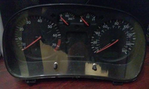 Volkswagen golf speedometer cluster; (cluster), 160 mph, gasoline, mt, 5 speed
