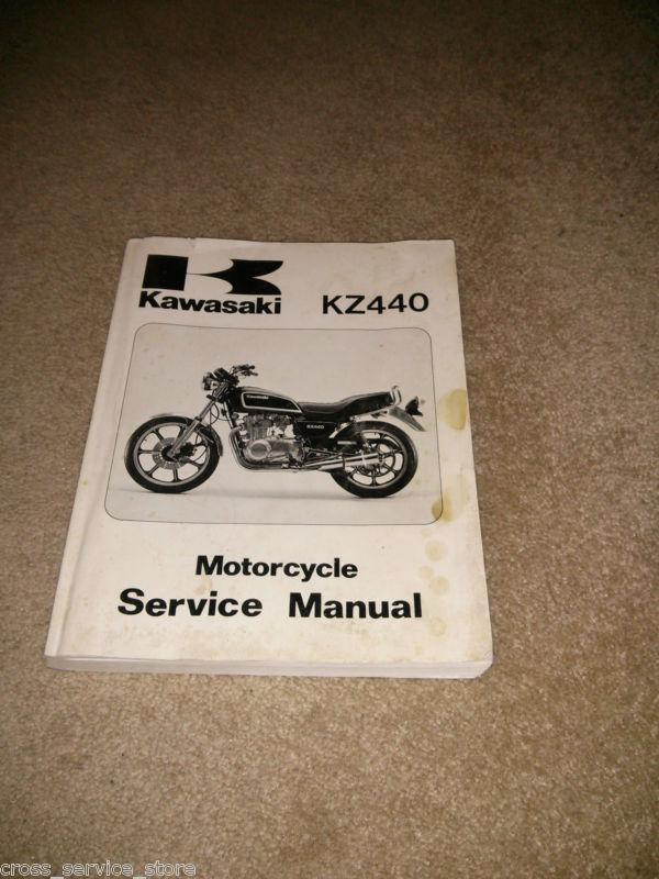 Kz440 kawasaki motorcycle service manual 1980-1984 kz440