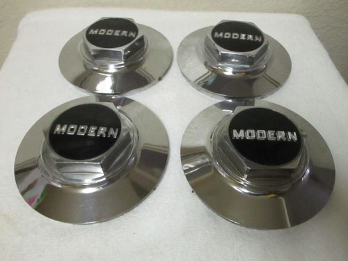 Modern custom chrome center wheel caps 89-9040
