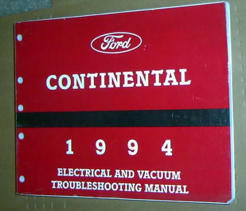 1994 lincoln continental electrical vacuum troubleshooting evtm manual