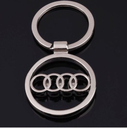 Car logo key chain metal keychain key ring for audi