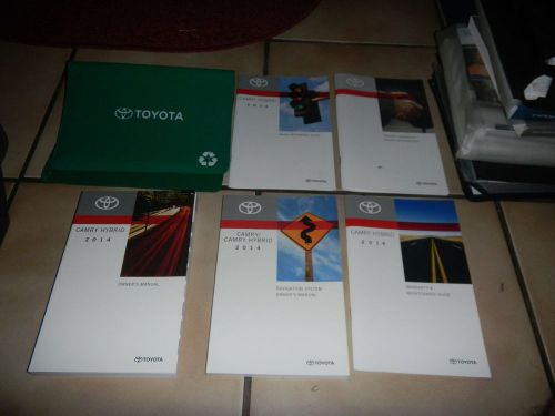2014 toyota camry hybrid with navigation owners manual set + free shipping