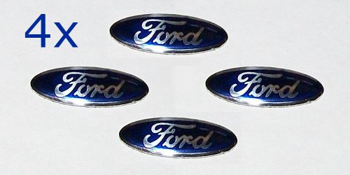 Set of 4 ford key fob remote self-adhesive stickers emblem badge 18.3mm x 6.7mm