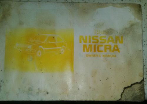 1984 nissan micra owners manual