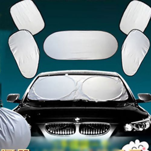 6pcs/set car window sun shade foldable windshield full shield visor block cover