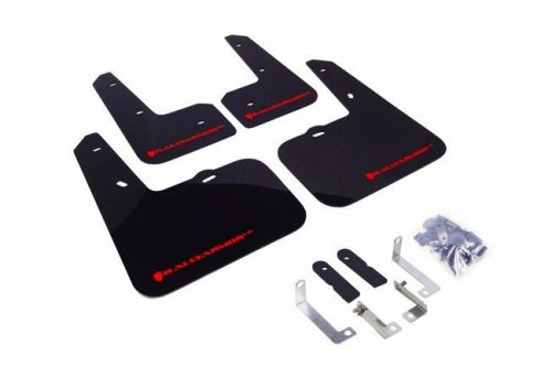 Rally armor black mud flap w/ red logo for 12-13 hyundai veloster