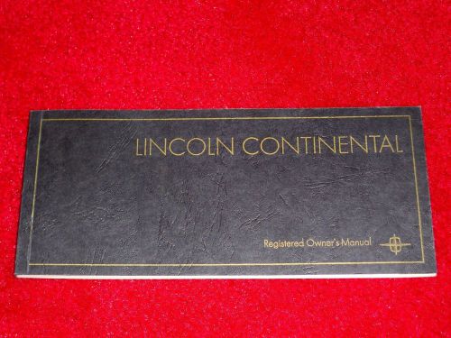 Original factory 1968 lincoln continental owners manual owner&#039;s guide nos