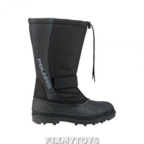 Oem polaris black snowmobile snow boots rated -40�f rubber outer sole size 4-13
