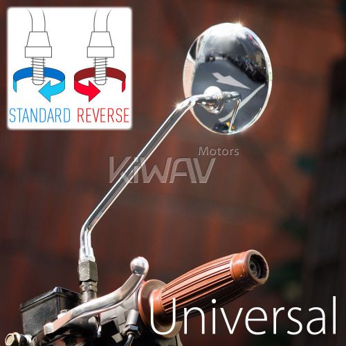 Us stock awesome super chrome motorcycle mirrors m10 reverse for yamaha xj600