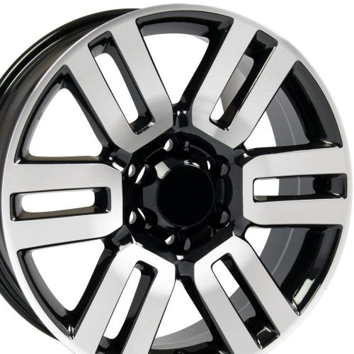 20x7 black machined face 4runner style wheels set of 4 20&#034; rims fit toyota b1w