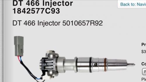 2004 -2007 dt 466 g2.9 injector