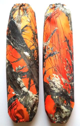 Shock protector covers arctic cat sled blaze orange camo snowmobile set 2