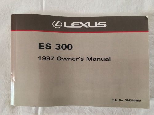 Owners manual for 1995 lexus es 300