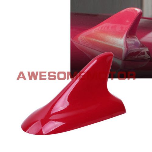 Red car shark fin style roof antenna aerial decor universal for toyota camry am