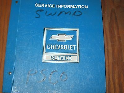 1984 chevrolet impala caprice el camino monte carlo shop service manual