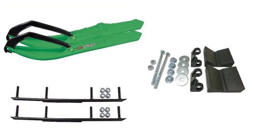 C&amp;a pro green bx snowmobile skis complete kit