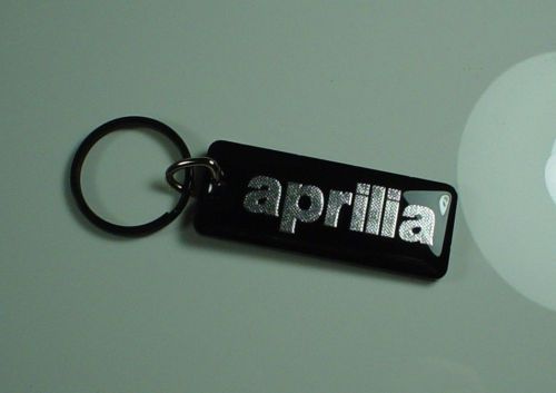 Aprilia custom motorcycle key chain black / chrome