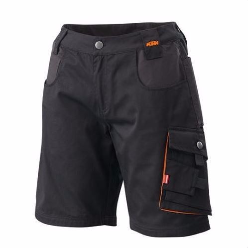 Ktm powerwear mechanic cargo reinforced shop shorts black/orange men&#039;s size xl