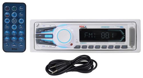 Boss mr1308bua single-din marine receiver+bluetooth, am/fm, aux, sd+remote+cable