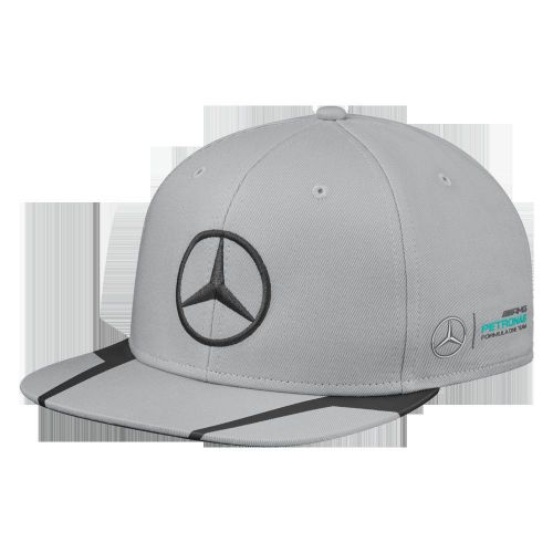 Mercedes amg petronas 2016 formula 1 flatbrim cap lewis hamilton grey nip