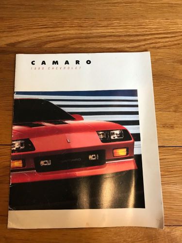 1988 chevrolet camaro iroc-z convertible sales brochure dealer literature