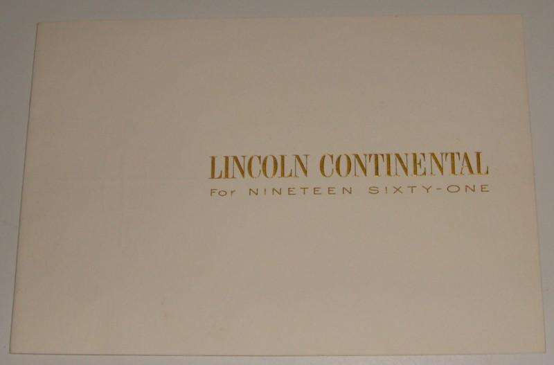 Vintage 1961 lincoln & lincoln continental sales brochure 24 pages