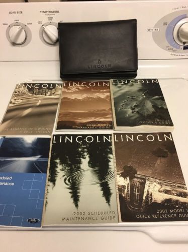 Lincoln 2002 ls owner guide and other complete pamphlets with leather case