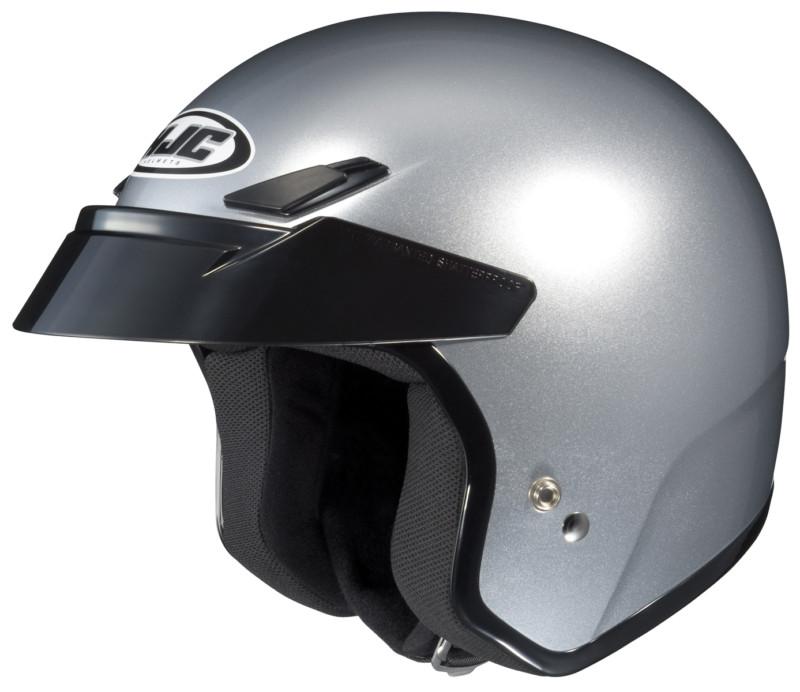 Hjc cs-5n cr sliver open-face motorcycle helmet size large