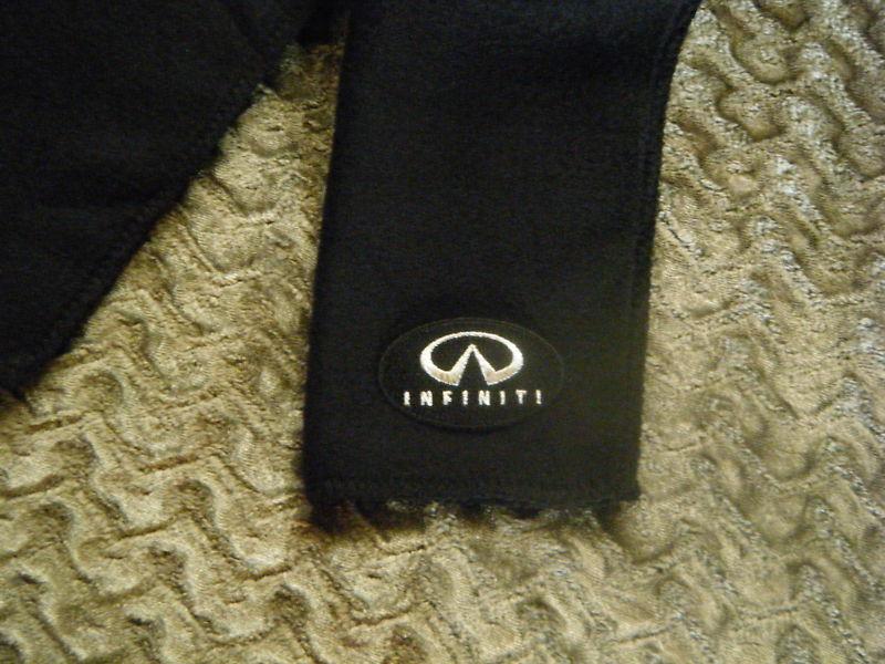 Infiniti  black fleece scarves scarfs scarf  9" x 60" (inches)  auto car gift