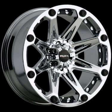 18" ballistic jester chrome rims & lt275-70-18 nitto trail grappler tires wheels