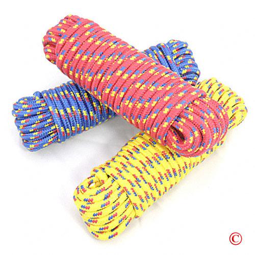 50' x 3/8" diamond braided poly utility rope boat line