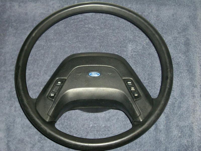 Early ford ranger & bronco 2 black steering wheel and horn pad w/ cruise control