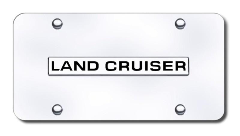 Toyota land cruiser name chrome on chrome license plate made in usa genuine