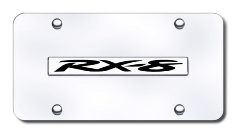 Mazda rx-8 name chrome on chrome license plate made in usa genuine