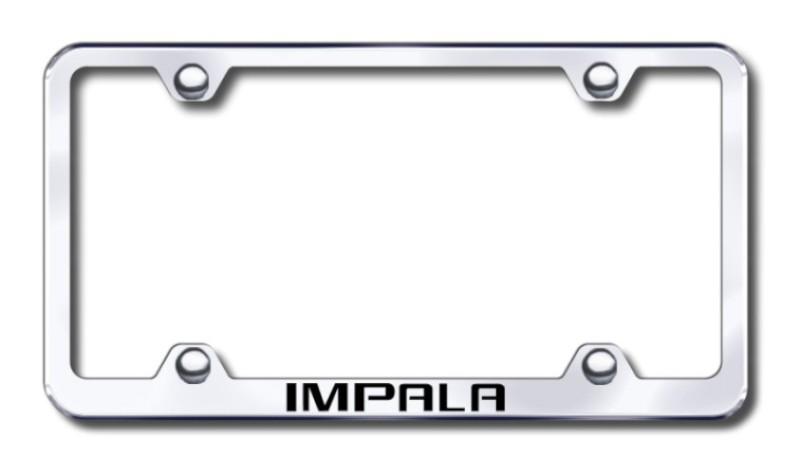 Gm impala wide body  engraved chrome license plate frame made in usa genuine