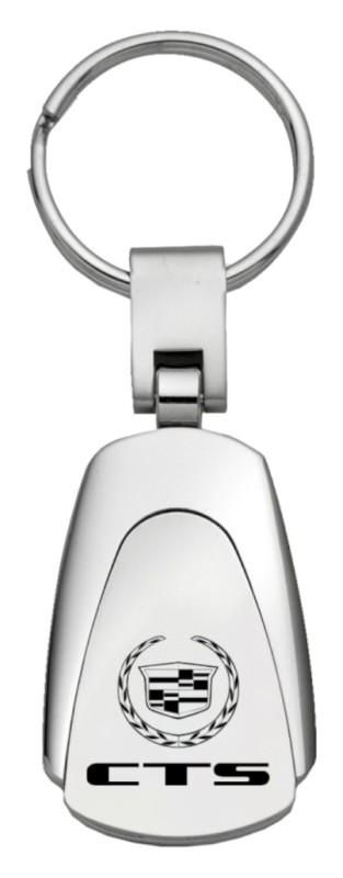 Cadillac cts chrome teardrop keychain / key fob engraved in usa genuine
