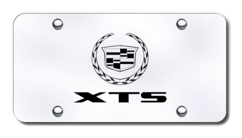 Cadillac xts laser etched brushed stainless license plate made in usa genuine