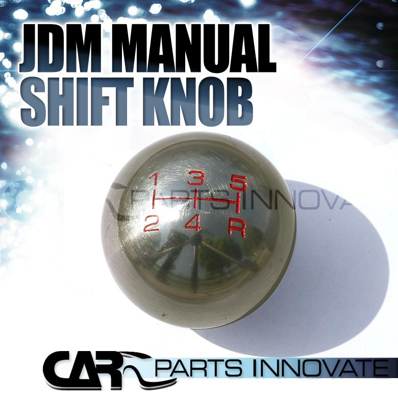 Honda acura 5 speed gear manual transmission ball type shift knob brushed nickel