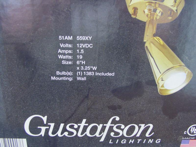 Gustafson 51am-559xy brass reading light camper trailer rv