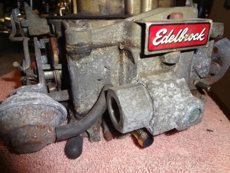 Used edelbrock 1901 quadrajet carb w/choke, will need rebuild, gm v8 350 chevy 