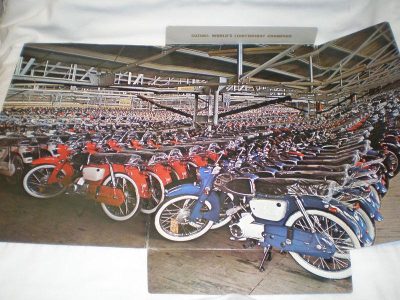 Vintage 1960s suzuki motorcycle promotional brochure