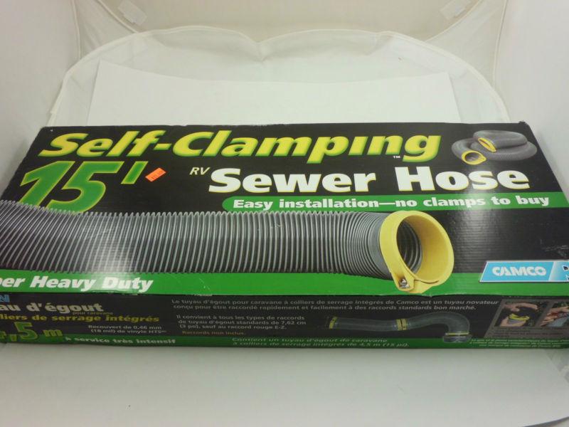 Camco rv self-clamping 15' super heavy duty rv sewer hose #39901