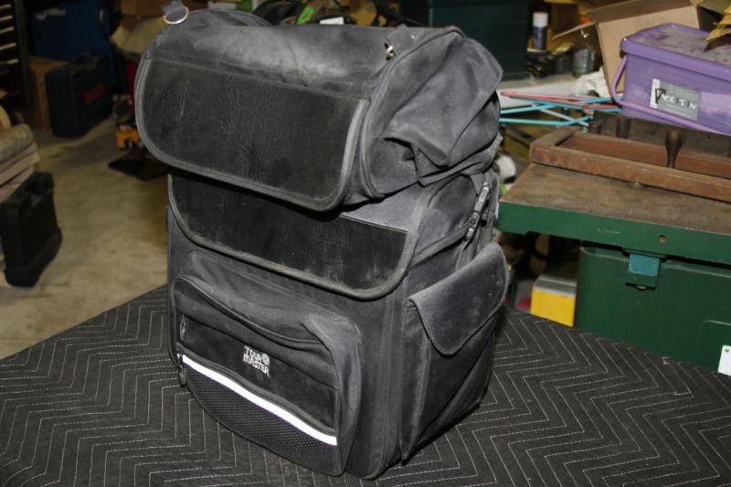 Tourmaster bag sissy bar mount touring luggage w/ rain cover and tank bag 